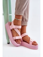 Dámské sandály na platformě Big Star NN274A529 růžové