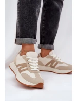 Dámské Sportovní Boty Na Platformě Béžové Emidi