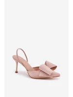 Lodičky S Odkrytými Patami A Mašlí Béžové Eklevia