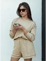 Dámský teplákový komplet PULGAR beige FashionStreet AY1055 Dámský teplákový komplet PULGAR beige FashionStreet AY1055