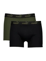 Pánské boxerky Puma 2-Pack khaki černá pohodlná bavlna