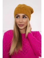 Sandra K210 hořčicová fleecová čepice