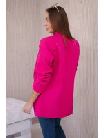 Bunda s klopou elegantní fuchsiová