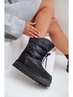 Sněhule na platformě se zipem Big Star OO274884 Černé