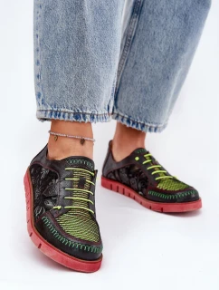 Kožené Polobotky Dámské Vzorované Maciejka 06784-20 Černé