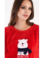 Dámské pyžamo dlouhé Méďa se šálou