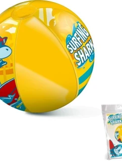 Nafukovací plážový míč velký s motivem Surfng Shark MONDO