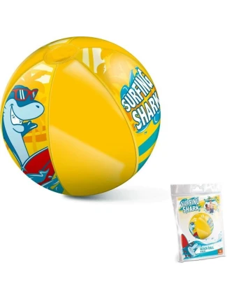 Nafukovací plážový míč velký s motivem Surfng Shark MONDO