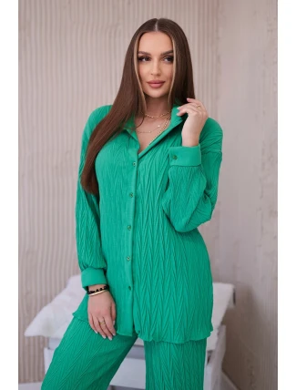 2dílná plisovaná souprava jasně zelená 2dílná plisovaná souprava jasně zelená