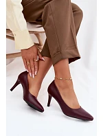 Červené eko kožené lodičky Sergio Leone