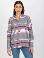 Dámská košile LK KS 509165.06X bílá a růžová - FPrice