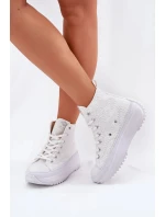 Dámské vysoké trampky Lee Cooper – bílé