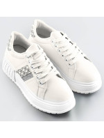 Bílé tenisky sneakers s vysokou podrážkou (AD-576)