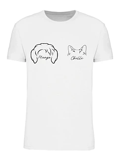 Personalizované dámské tričko se zvířecímí oušky