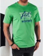 Pánské zelené tričko s potiskem FashionStreet RX5393