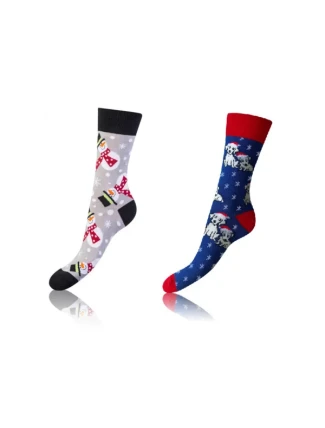 Veselé ponožky 2 páry CRAZY SOCKS 2x - BELLINDA - šedá Veselé ponožky 2 páry CRAZY SOCKS 2x - BELLINDA - šedá