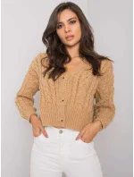 Dámský svetr D90031J90792A1 velbloudí barva