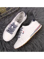 Dámské kožené tenisky PAW312 Bílá - Filippo Dámské kožené tenisky PAW312 Bílá - Filippo