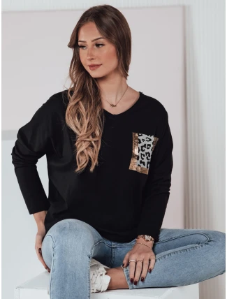 GLAMZONE dámská halenka oversize s potiskem černá FashionStreet RY2682