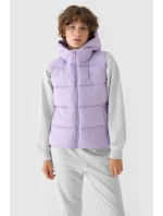 Dámský Péřový Bezrukávník S Kapucí Fialový 4F 4FWAW24TVJAF141-52S