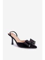 Textilní Lodičky S Mašlí Černé Selatea Textilní Lodičky S Mašlí Černé Selatea