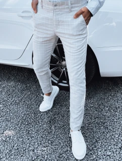 Pánské kalhoty světle šedé FashionStreet UX4389