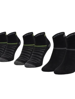Skechers 3PPK Wm Mesh Ventilation Quarter Socks SK42017-9997 Black 35-38