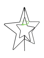 DEKORATIVNÍ HVĚZDICOVÝ STOJAN KOVOVÝ 50CM ČERNÁ SLÍDA