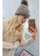 Čepice K169 tmavě béžová