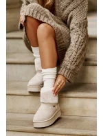 Sněhule na platformě s kožíškem Big Star OO274A107 Světle béžové Sněhule na platformě s kožíškem Big Star OO274A107 Světle béžové