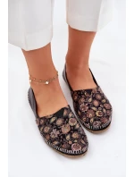 Kožené Vzorované Baletky Maciejka T1929-71 Černé Kožené Vzorované Baletky Maciejka T1929-71 Černé