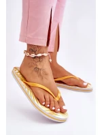 Dámské módní žabky Big Star LL274819 žluté