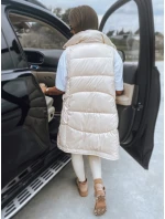 Dámská prošívaná vesta MARIEL ecru FashionStreet TY3014