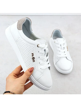 Filippo bílá kožená sportovní polobotka DP6738