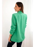 Elegantní sako s klopami světle zelené Elegantní sako s klopami světle zelené