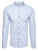 Pánská neformální košile se stojáčkem modrá FashionStreet DX2648 Pánská neformální košile se stojáčkem modrá FashionStreet DX2648