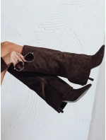 Dámské semišové kozačky s širokým svrškem hnědé FashionStreet ZY1043 Dámské semišové kozačky s širokým svrškem hnědé FashionStreet ZY1043