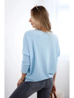 Halenka s nápisem Fantastic modrý