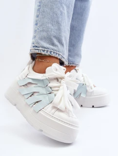 Tenisky S Masivní Platformou Modré Zazoo 2F-7033