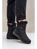 Dámské Sněhule Na Zip S Kožíškem Černé Fiorittia