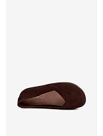 Dámské barefoot baleríny z přírodního semiše hnědé Mirelia