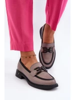 Elegantní dámské kožené mokasíny, tmavě béžová Triana Elegantní dámské kožené mokasíny, tmavě béžová Triana