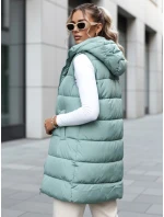 Dámská prošívaná vesta s kapucí BRITA mint FashionStreet TY4511