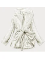 Bílá dámská bunda - kožíšek s límcem (GSQ2166) Bílá dámská bunda - kožíšek s límcem (GSQ2166)