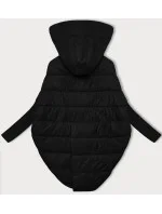 Černá dámská oversize bunda s úpletovými rukávy Way Mode (MY0580)