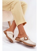 Dámské Pantofle S Přezkou Inblu Béžové TF000001