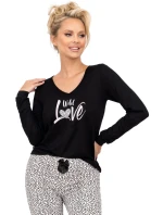 Dámské pyžamo Pantera long black - Donna Dámské pyžamo Pantera long black - Donna