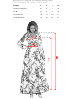 Dámské maxi šaty s volánkem Numoco - barevné růže