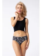 Dámské kalhotky Paisley Simple Classic  černé se vzorem - Julimex