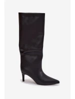 Kozačky na podpatku  model 221148 Step in style